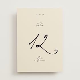Foil-Pressed Table Numbers