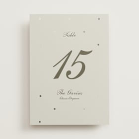 Foil-Pressed Table Numbers