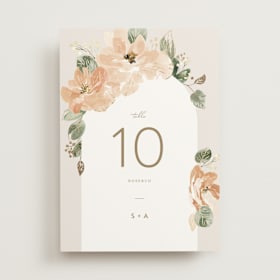Foil-Pressed Table Numbers