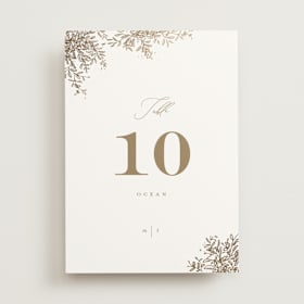 Foil-Pressed Table Numbers