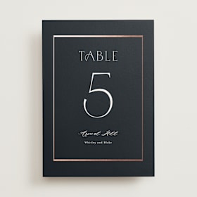 Foil-Pressed Table Numbers