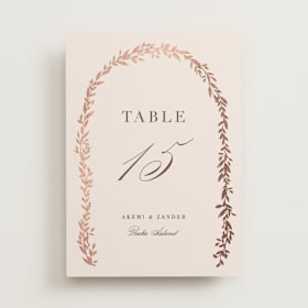 Foil-Pressed Table Numbers