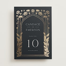 Foil-Pressed Table Numbers