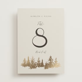Foil-Pressed Table Numbers