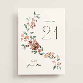 Foil-Pressed Table Numbers