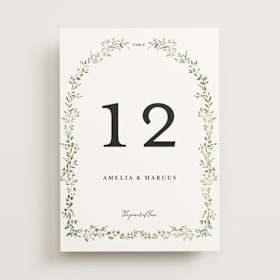 Foil-Pressed Table Numbers