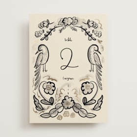 Foil-Pressed Table Numbers