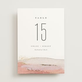 Foil-Pressed Table Numbers