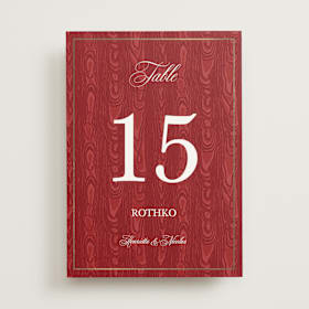 Foil-Pressed Table Numbers