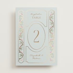 Foil-Pressed Table Numbers