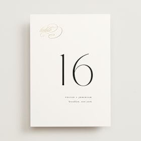 Foil-Pressed Table Numbers
