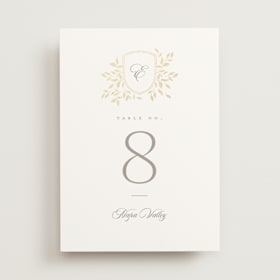 Foil-Pressed Table Numbers