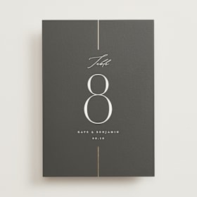 Foil-Pressed Table Numbers