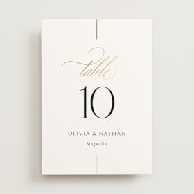 Foil-Pressed Table Numbers