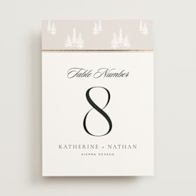 Foil-Pressed Table Numbers