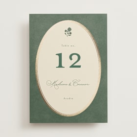 Foil-Pressed Table Numbers