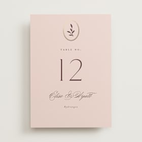 Foil-Pressed Table Numbers