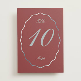 Foil-Pressed Table Numbers