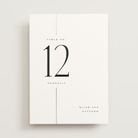 Foil-Pressed Table Numbers