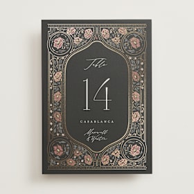 Foil-Pressed Table Numbers