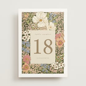 Foil-Pressed Table Numbers