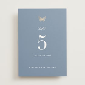 Foil-Pressed Table Numbers