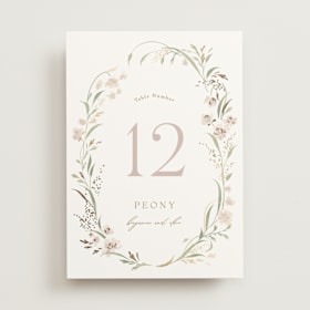 Foil-Pressed Table Numbers