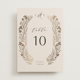 Foil-Pressed Table Numbers