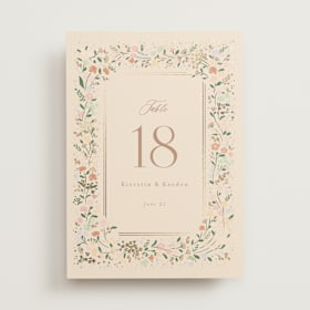 Foil-Pressed Table Numbers