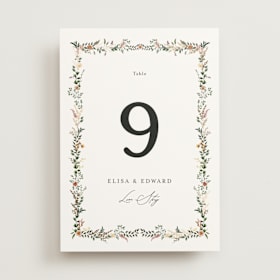 Foil-Pressed Table Numbers
