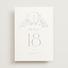 Foil-Pressed Table Numbers