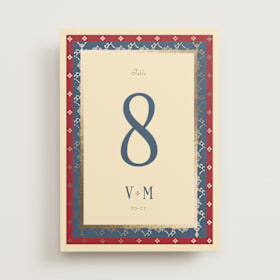 Foil-Pressed Table Numbers