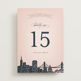 Foil-Pressed Table Numbers