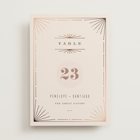 Foil-Pressed Table Numbers
