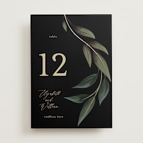 Foil-Pressed Table Numbers