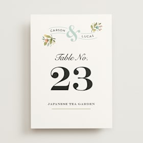 Table Numbers