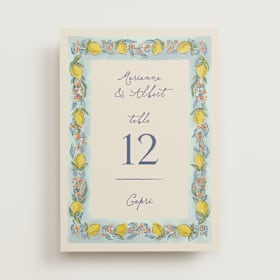 Table Numbers