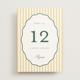 Table Numbers