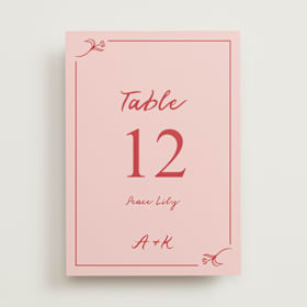 Table Numbers