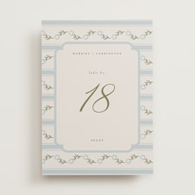 Table Numbers