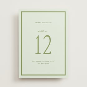 Table Numbers