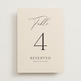 Table Numbers