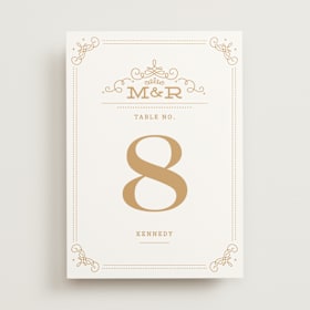 Table Numbers