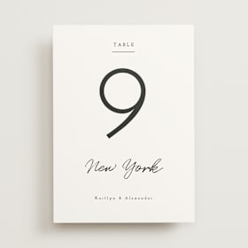 Table Numbers