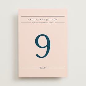 Table Numbers