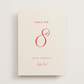 Table Numbers