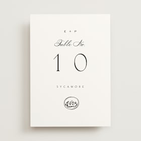 Table Numbers