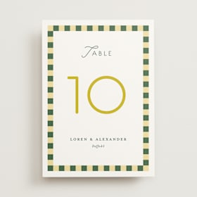 Table Numbers