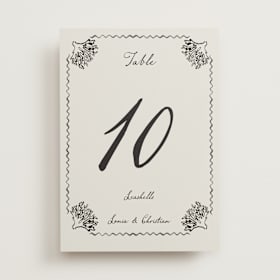 Table Numbers