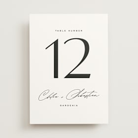 Table Numbers